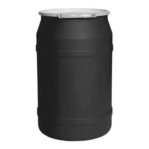 Justrite Eagle 1601MBLK 30 Gal. Lab Pack Open Head Drum, Metal Lever-Lock, Black