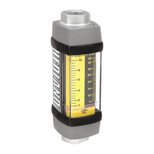 Badger Meter Hedland Variable Area Oil Flow Meter, Aluminum, 1 in. Female NPT