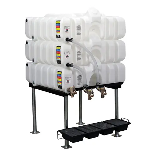 Rhino Tuff Tanks RTT-6110-NV 45/45/45 Gallon Gravity Feed Polyethylene Tank Package