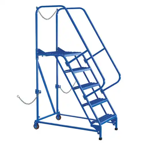 Vestil LAD-STL-5-G Semi-Trailer Access 5 Step Ladder, 58° Step Angle, 350 lbs. Capacity