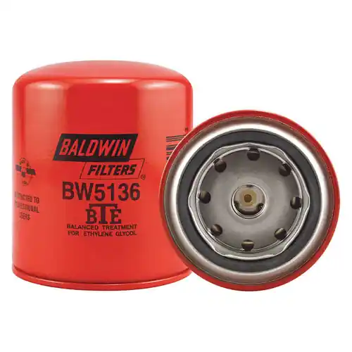 Baldwin Filters BW5136 Coolant Spin-On Filter w/BTE Formula, 11/16 in. Thread, 20 Micron, Each