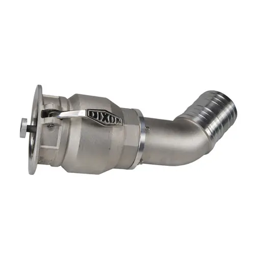 Dixon Vapor Recovery Aluminum 4 in. Coupler x 3 in. 45° Hose Shank