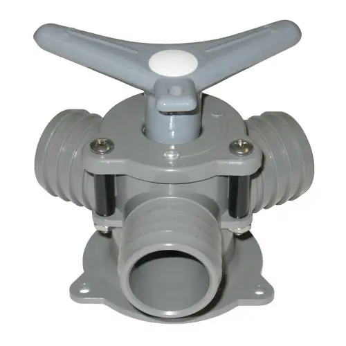 Bosworth YV-095D-B Sea-lect® 1 1/2 in. Barbed Easy-Turning Base Mount Y-Valve w/ Acetal Handle