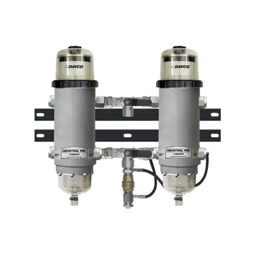 DAVCO Industrial Pro Tall Duplex Fuel Filter/Water Separator, 1-1/4 in. NPTF, 1,200 GPH