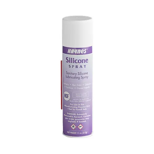 Haynes 100 Food Grade Silicone Lubricating Spray 11 oz. Can, 12 Cans/ Carton
