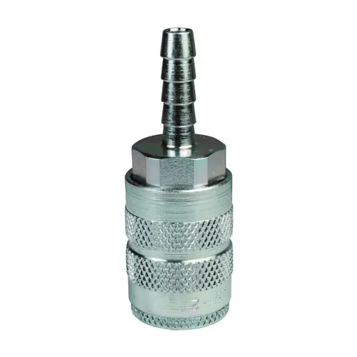 Dixon F-Series Steel Pneumatic Manual Standard Hose Barb Coupler, 1/2 in. Hose Barb x 3/8 in. Body