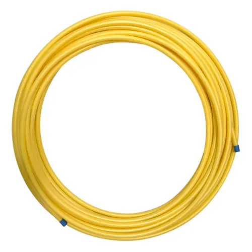 Oil Creek Plastics PE-2708 1/2 in. x 150 ft. Polyethylene Medium Density Yellow Gas Pipe, 9.3 SDR