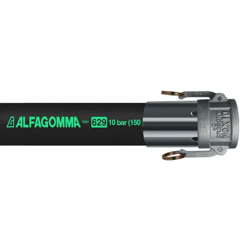 Kuriyama T629AA 1 in. 150 PSI Black Biofuel Petroleum Suction & Discharge Hose Assemblies w/ Part C Female Couplers