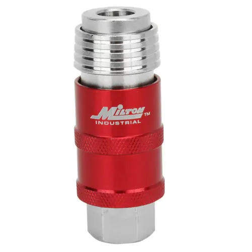 Milton S-1750 5-in-1 Universal Safety Exhaust Quick-Connect Industrial Coupler, 1/4 in. FNPT