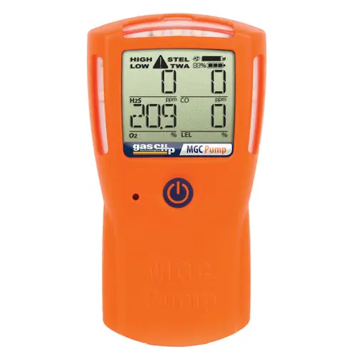 Gas Clip Technologies MGC Pump Detector, 4 Gas (H2S, O2, CO & LEL), 52 Hour Run Time