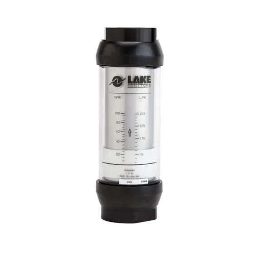 AW-Lake B5A6HK75 1 1/4 in. - 2 in. Port 1 1/4 in. NPTF Basic Inline Liquid Variable Area Flow Meter - Aluminum, 6 to 75 GPM