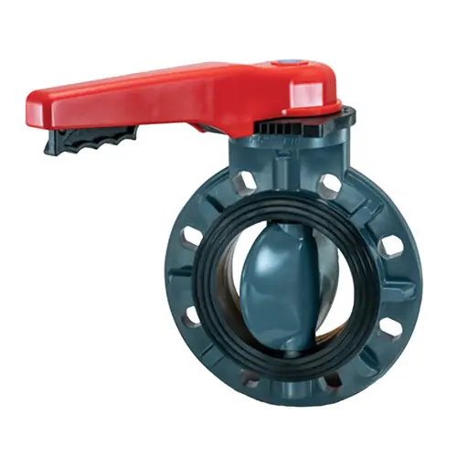 Chemline Plastics Type 58 Lever Operated Butterfly Valve, PP Body / PVC Disc, EPDM Seat
