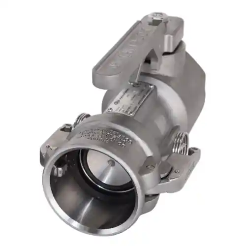 OPW 1772DL-SS15-FLAT 1 1/2 in. FNPT Stainless Steel Kamvalok Flat-Face Dry Disconnect Coupler w/ Fluorocarbon Seal