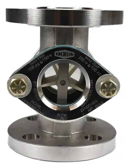 Dixon Series 15 Sight Flow Indicator 1 in. #150 TTMA Flange FKM Seal Ryton Propeller