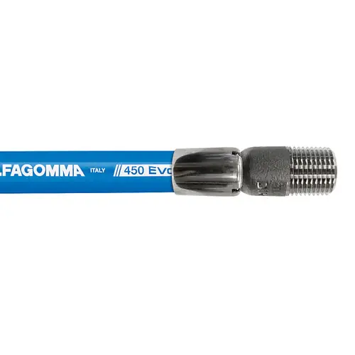 Kuriyama T450LE 3/4 in. x 75 ft. Water Washdown Hose Assembly w/ Male NPT Stainless Steel Ends