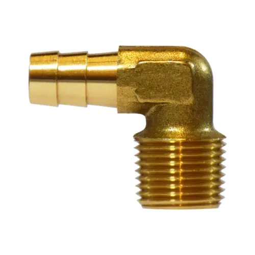 Midland Industries 32041 Brass 90° Male Elbow, 3/8 in. Hose Barb x 1/8 in. MNPT