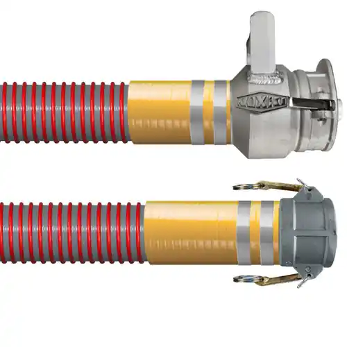 Kuriyama Tigervapor 4 in. Heavy Duty Vapor Recovery Hose Assemblies w/ Part C Female Coupler x Dixon VR4040CS-AL With Handle Ends