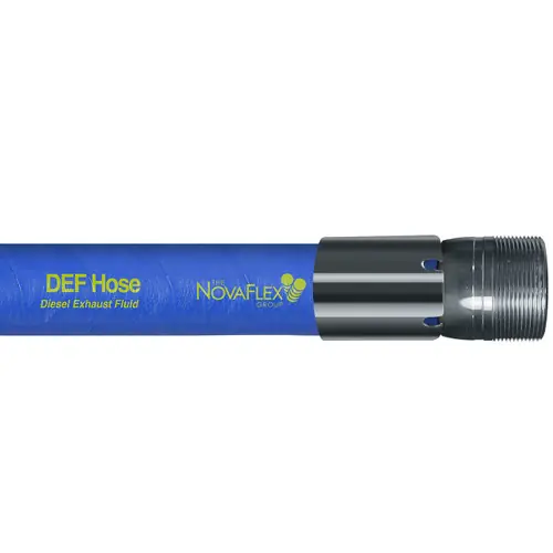 Novaflex 4203 1 in. Blue DEF Transfer Hose Assembly w/ Stainless Steel Male NPT Ends