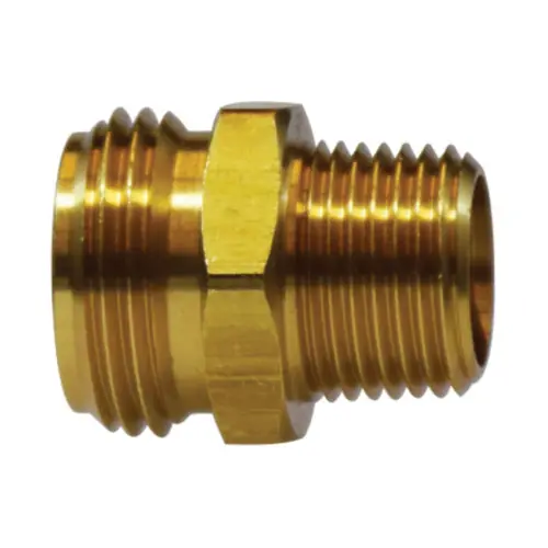 Midland Industries 30063 Brass Straight Rigid Adapter, 3/4 in. MGH x 3/4 in. MNPT