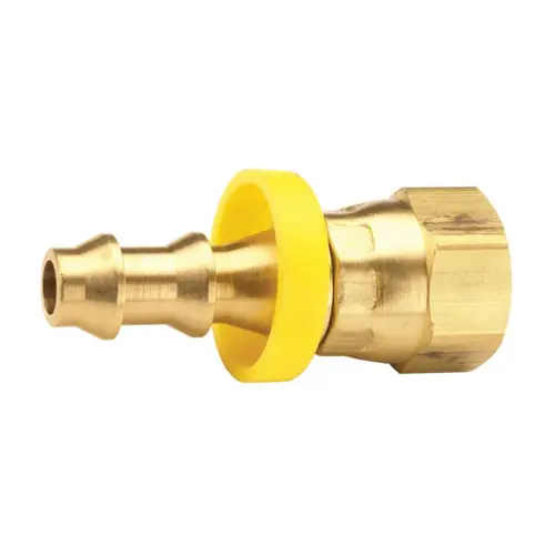 Dixon 2870407C 1/4 in. Push On Hose ID x 7/16-20 UNF Brass Hose Fitting