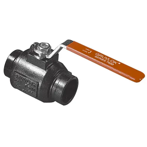 Anvil Gruvlok Series 7500 Ductile Iron Two-Piece Ball Valve w/ Locking Handle