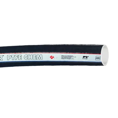 Tudertechnica Tufluor® White PTFE 1 in. Chemical Suction & Delivery Hose 250 PSI - Hose Only