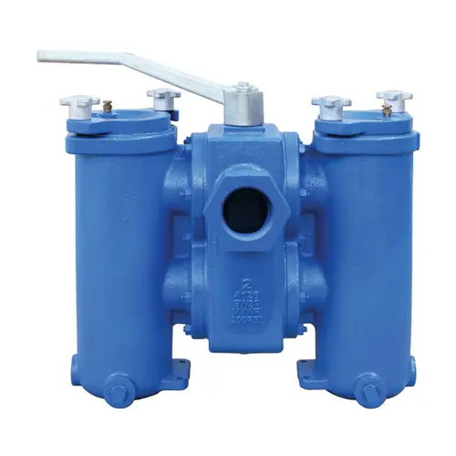 Titan Flow Control DS595I0200 2 in. Duplex Basket Strainer, NPT Threaded, Cast Iron - ASME Class 125