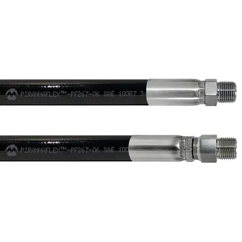 Kuriyama Piranhaflex PF267 3/8 in. Hydraulic Hose Assembly w/ Male NPT x Swivel Male NPT Ends