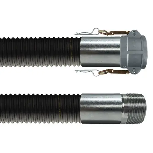 Kanaflex flexVAC 180 AR 6 in. Lightweight Blower and Suction Hose w/ Female Coupler x Male NPT Ends