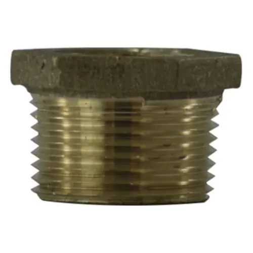 Midland Industries AMC® 738110-0804 Lead Free Bronze Reducer Hex Bushing, 1/2 in. MPT x 1/4 in. FPT