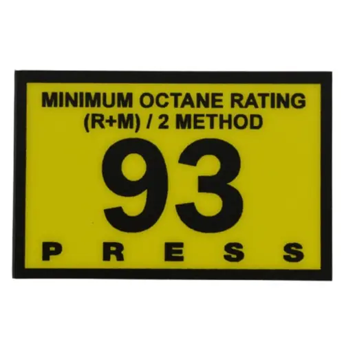 RDM R60030-24 93 Octane Press to Start Overlay - Gilbarco Advantage