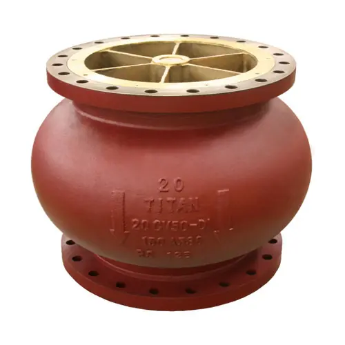 Titan Flow Control CV50DBM0300 3 in. Ductile Iron Globe Style Silent Check Valve w/ Bronze Seat & Disc, Flanged - ASME Class 150