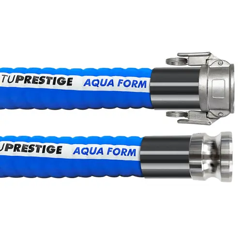 Tudertechnica Tuprestige Aqua 2 in. Water Delivery Hose Assemblies 250 PSI w/ Stainless Steel Female Coupler x Male Adapter Ends