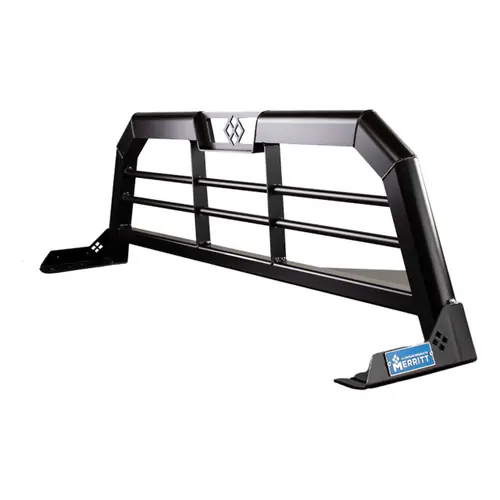Merritt 720208-133 Gloss Black Cab High Horizonal Bar Headache Rack - 25 in. x 73 in.