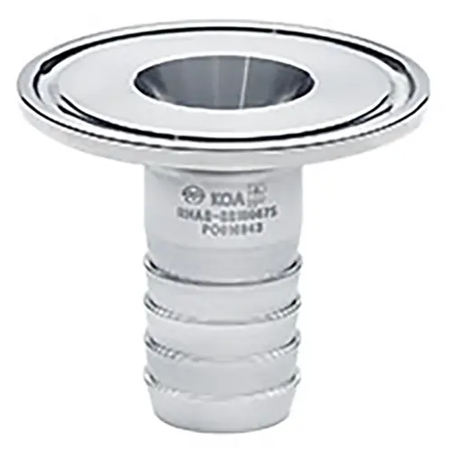 Kuriyama RHASSS150062 1 1/2in. Tri-Clamp x 5/8 in. Short Shank Rubber Hose Coupler