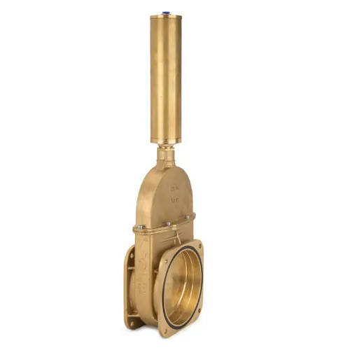 RIV Perla 6 in. Brass Piston Valve Flange X Flange W/ Air Cylinder 37 PSI