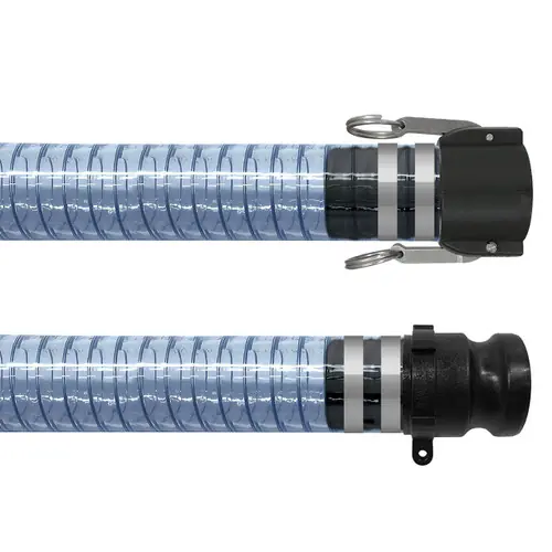 BadgerFlex Poly Spring 1 1/2 in. PVC DEF Hose w/ Part C Female Couplers x Part E Adapter Ends