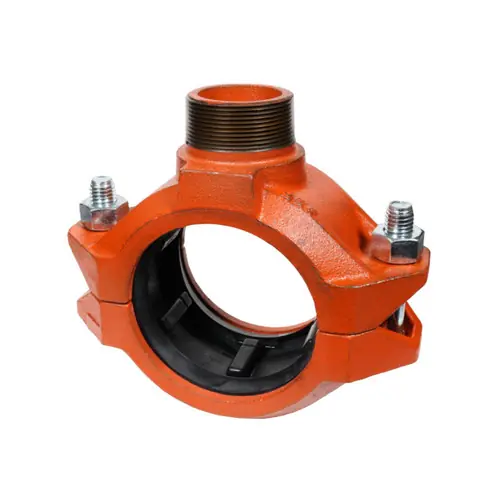 Anvil Gruvlok FIG 7042M Branch Outlet Coupling - Male IPS Outlet, Painted, EPDM Gasket