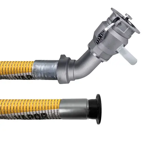 Willcox Composite 4 in. Vapor Recovery Hose Assemblies w/ TTMA x 45° Swivel Dixon VR4040SWIV w/ Handle Ends