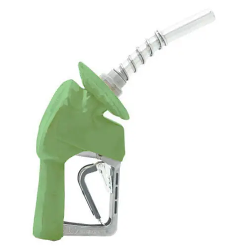 Husky X-Series 3/4 in. Light Duty Diesel Nozzle w/ Three Notch Hold Open Clip & Waffle Splash Guard- UL Listed, Green