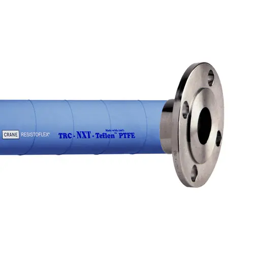 Resistoflex 1/2 in. TRC NXT PTFE Chemical Hose Assembly w/ Stainless Steel Flange Ends