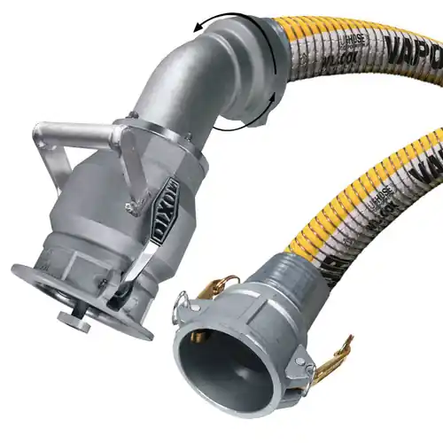Willcox Composite 4 in. Vapor Recovery Hose Assemblies w/ Part C Female Coupler x 45° Swivel Dixon VR4040SWIV w/ Handle Ends