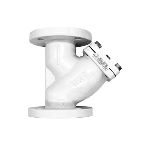 Titan Flow Control 4 in. Flange End White Ductile Iron “Y” Wye Strainer