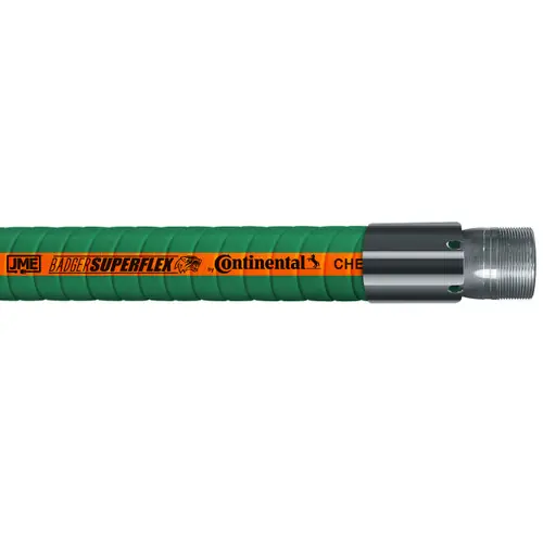 BadgerFlex C-Series 2 in. Transfer Hose w/ Stainless Steel Male NPT Ends, 200 PSI