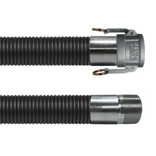 BadgerFlex Vac Truck 3 in. Abrasive Material Handling Hose w/ Female Coupler x Male NPT Ends