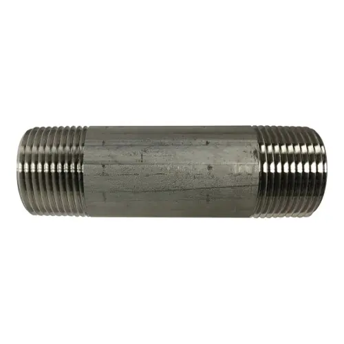 Midland Industries 48100 1 1/2 in. L Welded Pipe Nipple, Stainless Steel SCH 40, 1 in. MPT