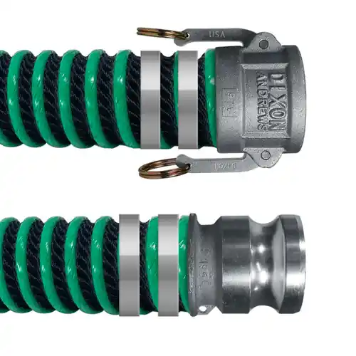 Tudertechnica Spiraltech® Fuel 4 in. Drop Hose Assemblies w/ Part C Female Coupler x Part E Male Adapter Ends