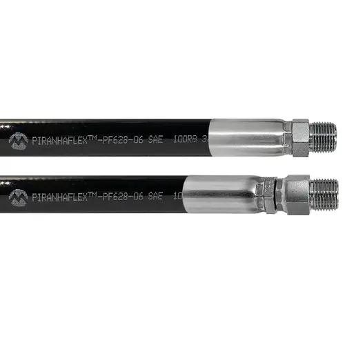 Kuriyama Piranhaflex PF628 3/8 in. Hydraulic Hose Assembly w/ Male NPT x Swivel Male NPT Ends