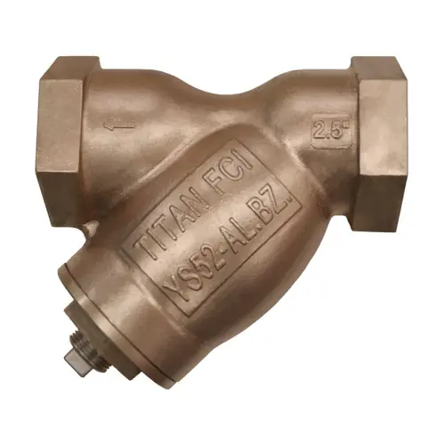 Titan Flow Control YS52AB0100 1 in. Y-Strainer, Threaded, Aluminum Bronze - ASME Class 250