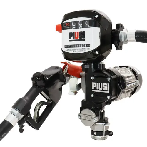 PIUSI Panther EX 72 120V AC Fluid Transfer Pump w/ K90 Meter & 1 in. Automatic Nozzle - 18 ft., 20 GPM
